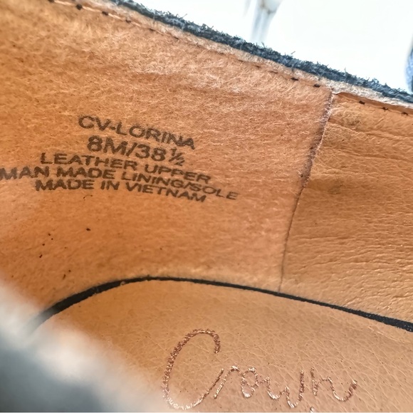 Crown Vintage Lorina Black Cow Suede Studded Loafer - Picture 9 of 10